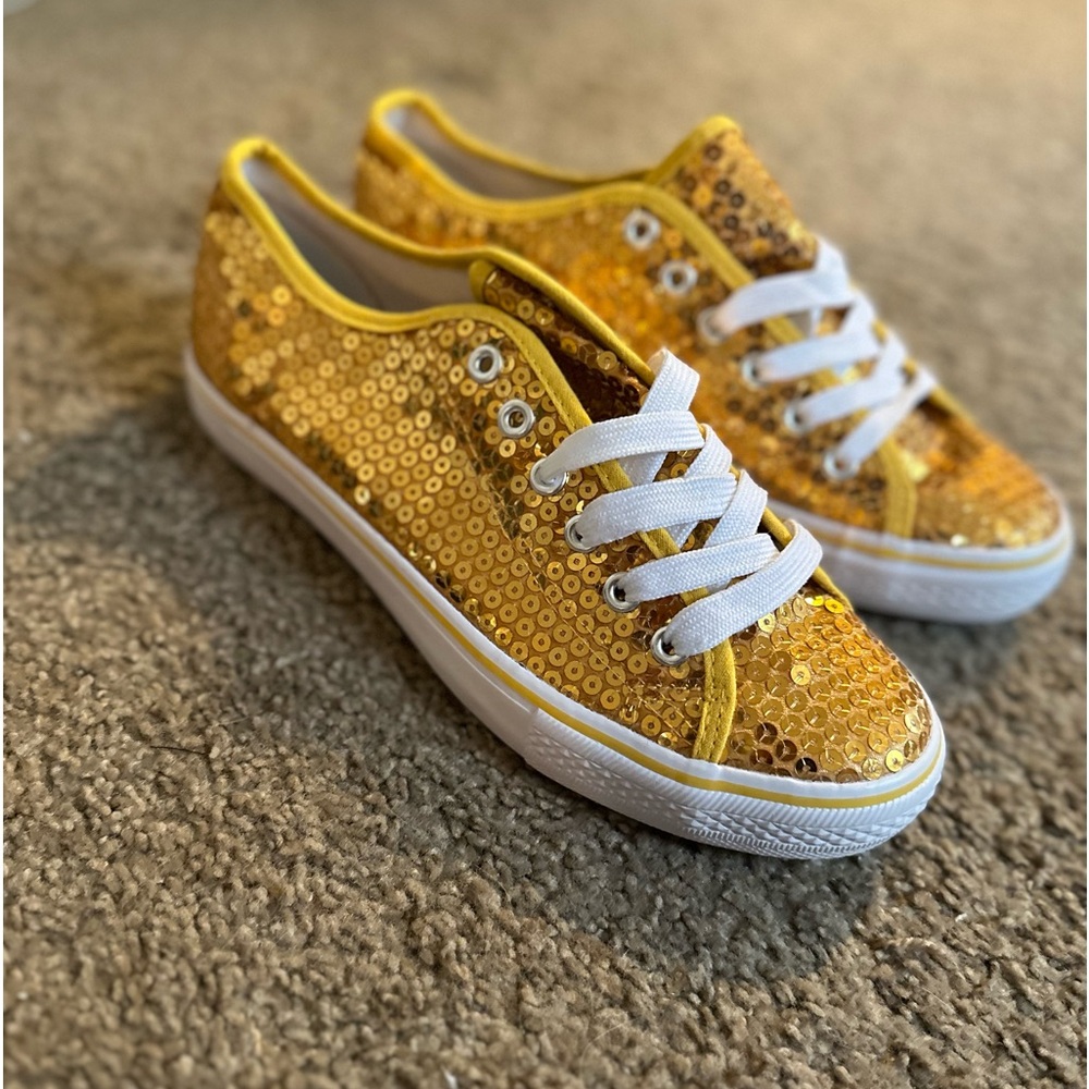 Gold Sequin Sneaker